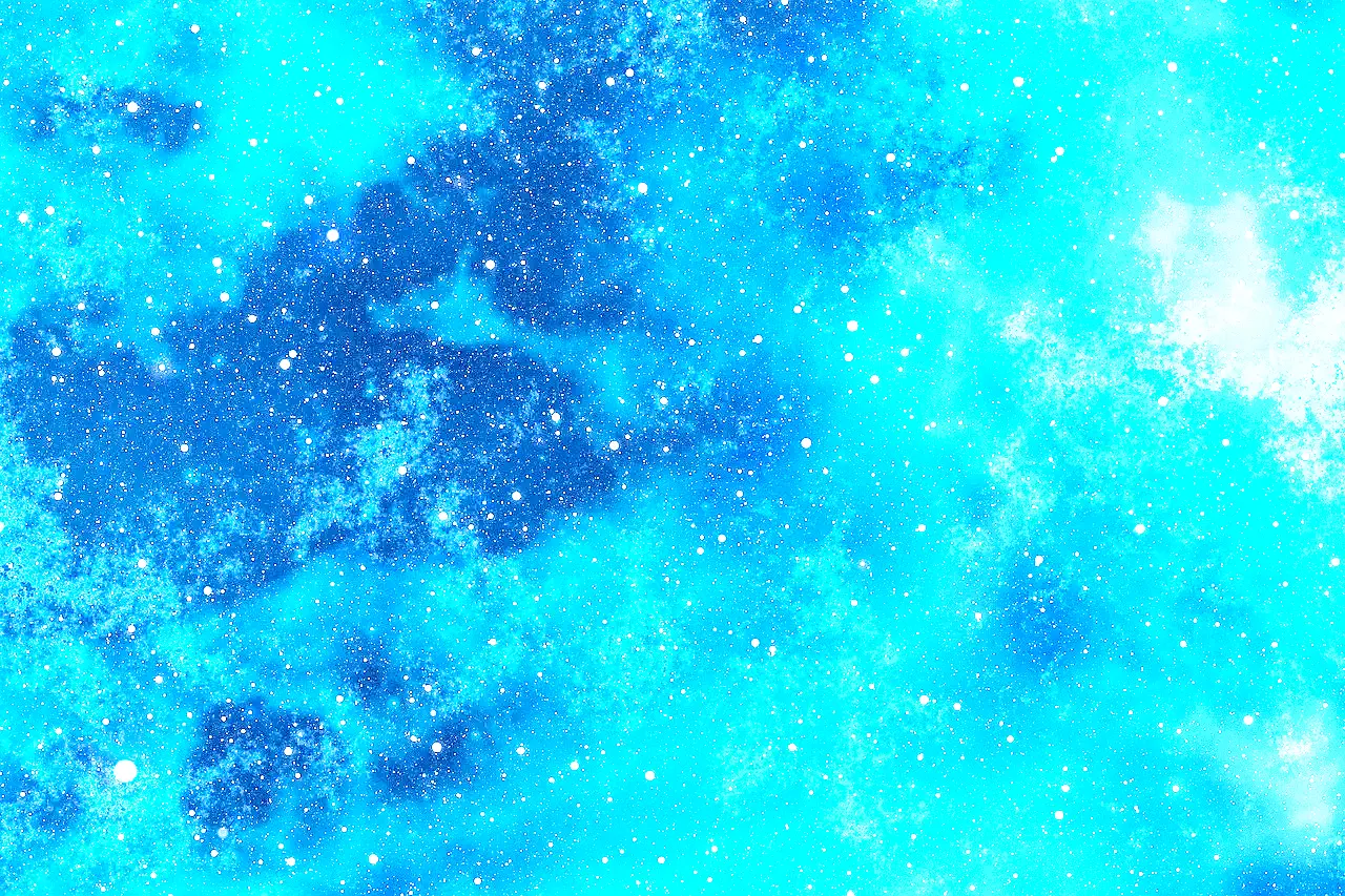 Blue Watercolor Space Scene
