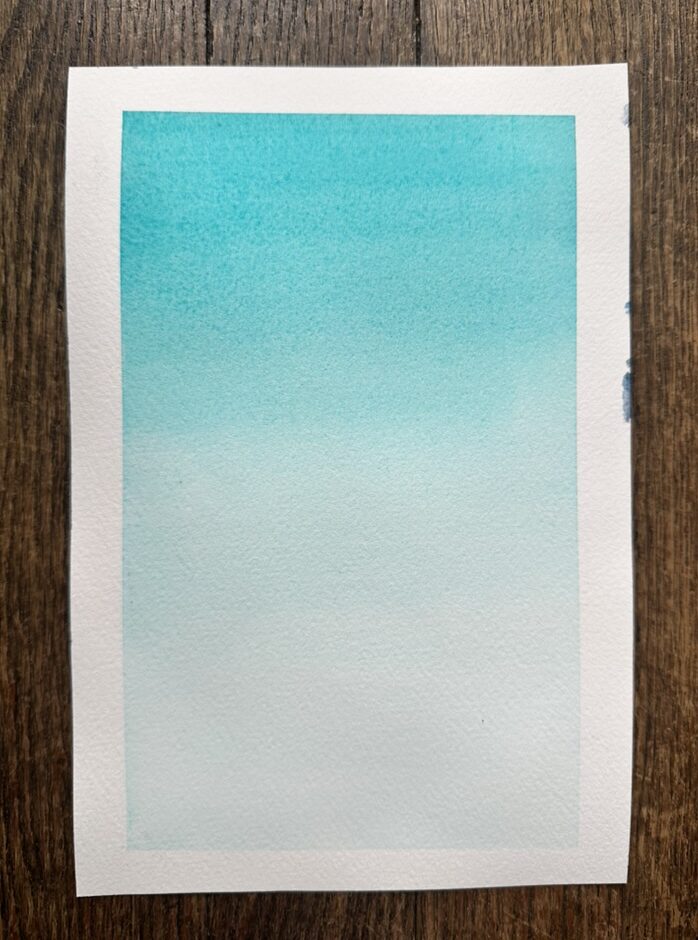 Graded wash watercolor painting